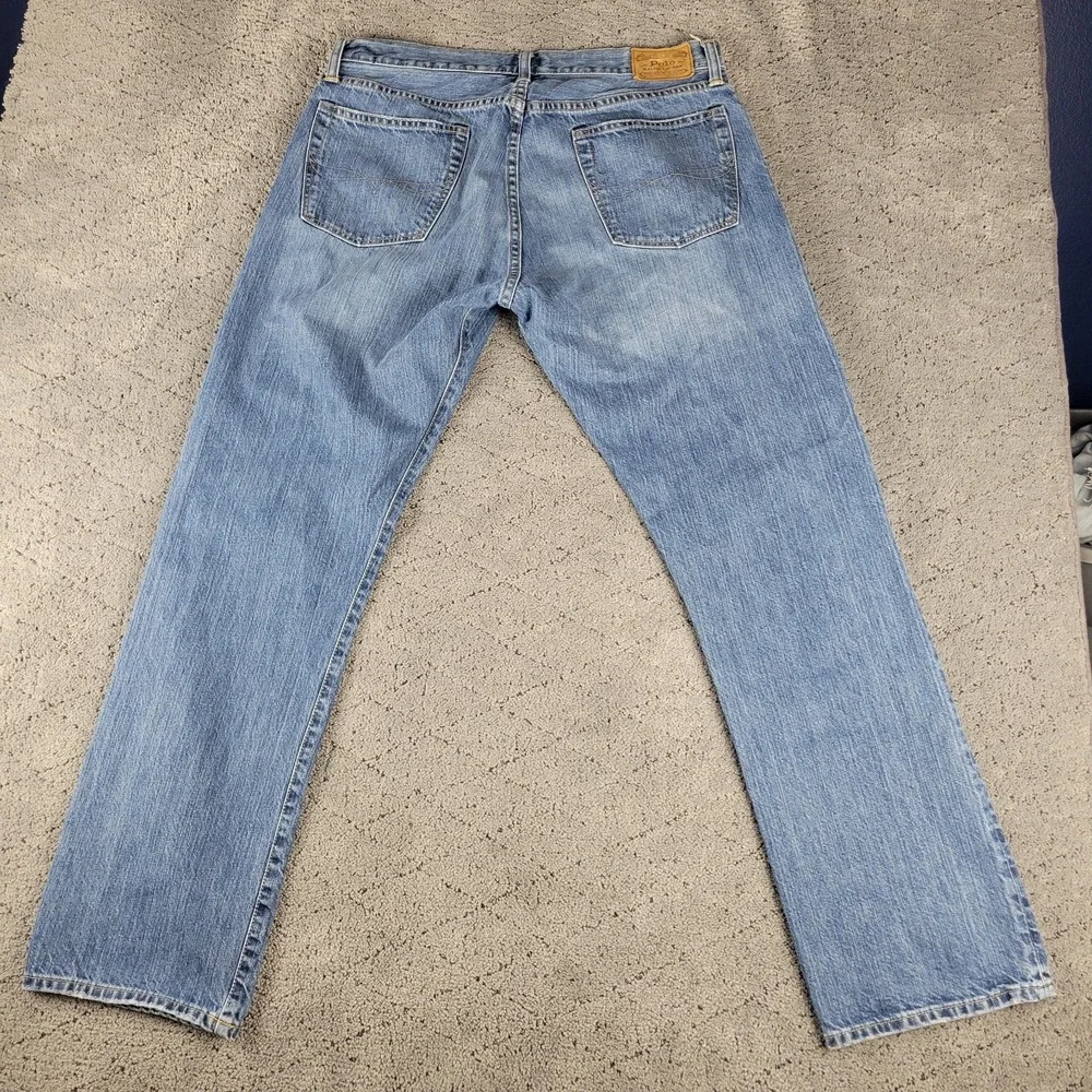 Polo Ralph Lauren Jeans Mens 34x32 Blue Hampton Relaxed Straight Leg Preppy
